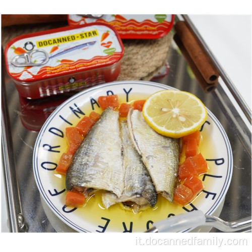 sardine in scatola in olio vegetale con carota
